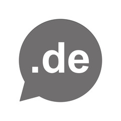 Graue Sprechblase rund - de Domain