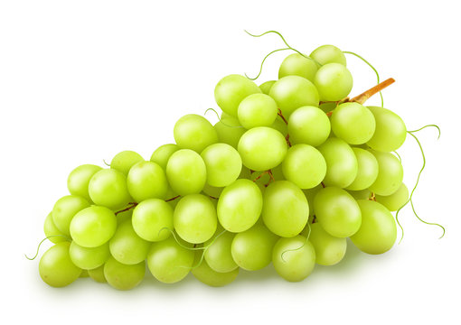 Green grape isolated on a white