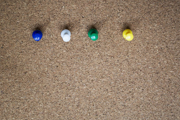 Push Pin on Cork Noticeboard 