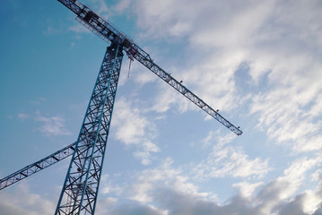 Construction Crane with a Sky Background