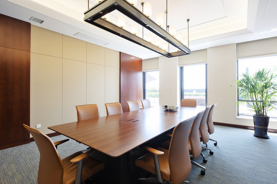 interior of modern meeting room