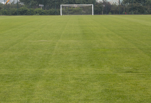 Football field, no people.