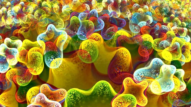 Fractal background with abstract cellsshapes. High detailed.