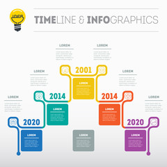 Business presentation or timeline concept with 5 options. Web Template of a info chart or diagram. Vector infographic of technology or education process. Part of the report with logo or label