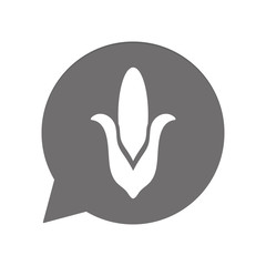 Graue Sprechblase rund - Mais