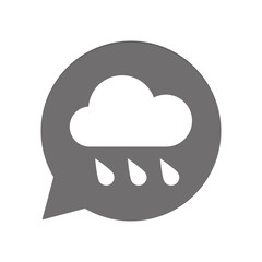 Graue Sprechblase rund - Regenwolke