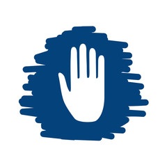 Handfläche - Handgezeichnete Linien