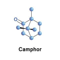 Camphor is a waxy, flammable, white or transparent solid with a strong aroma. It is a terpenoid with the chemical formula C10H16O