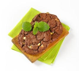 Chocolate nut fudge cookies