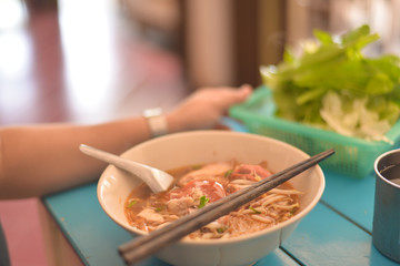 Thai soup noodle.