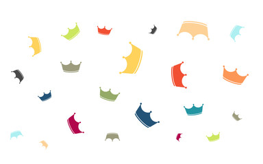 Viele bunte Kronen - Premium