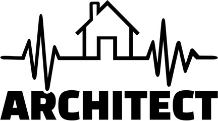 Architect with heartbeat line