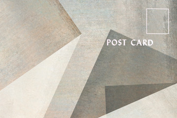 geometrische Formen auf Papier - Vintage Postkarten Design