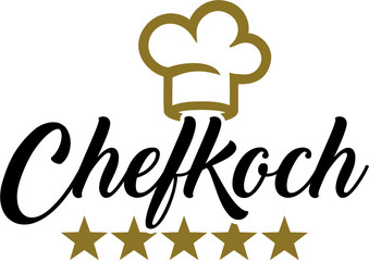 Head chef with chef hat german