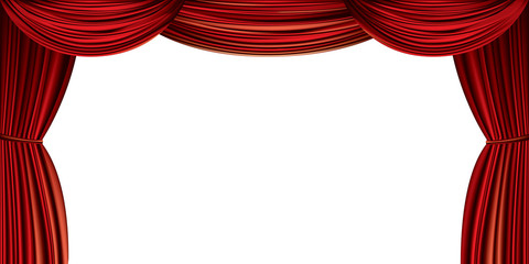Large red curtain
