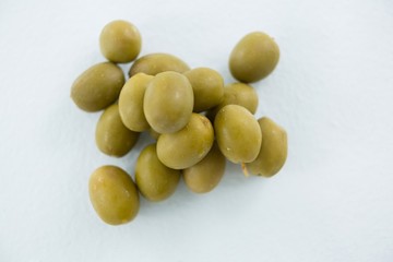 Close-up of fresh green olives