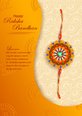Decorated rakhi for Indian festival Raksha Bandhan