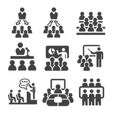 Seminar,teaching,meeting Icon Set