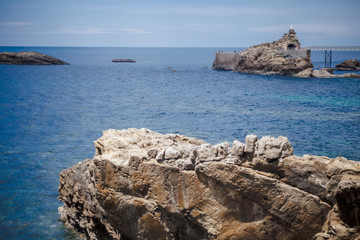 Blick auf denAtlantik in Biarritz Frankreich