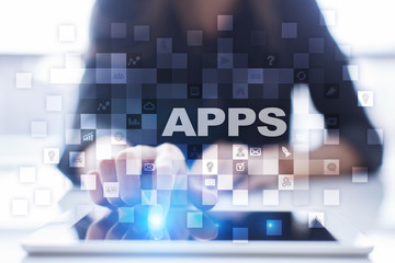 Apps development concept. Business and internet technology.