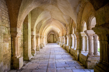 Naklejka na ściany i meble Abbey of Fontenay. Burgundy, France
