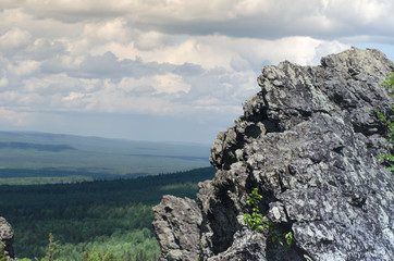 Mountains of the middle Urals, valley, landscape