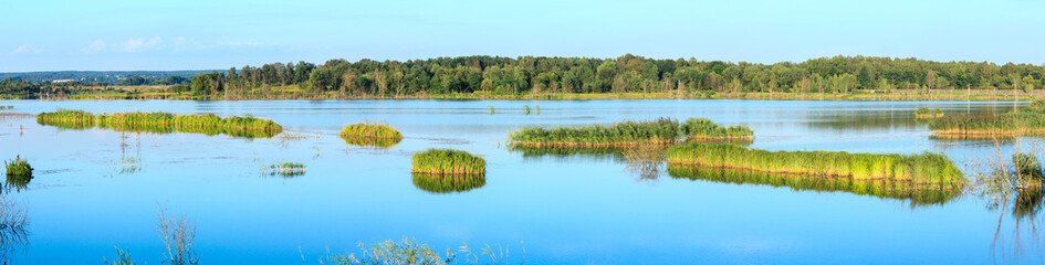 Summer lake panorama.