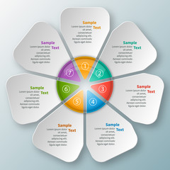 Obraz premium Abstract 3D Paper Infographics