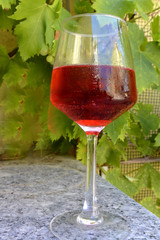 Glass of rose wine...