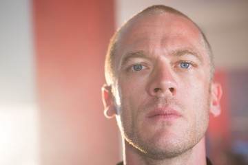 Portrait of confident male boxer