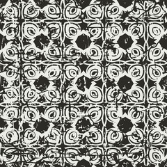 Vintage ornamental seamless textured pattern with grunge scratched effect . Element for design.