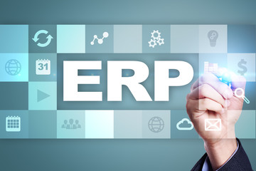 Enterprise resources planning business and technology concept.