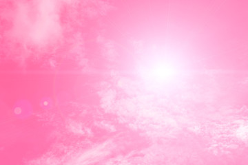 Sunset orange evening light in winter.