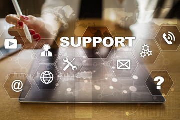 Technical support. Customer help. Business and technology concept.