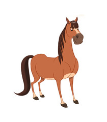 Fototapeta na wymiar Horse cartoon character