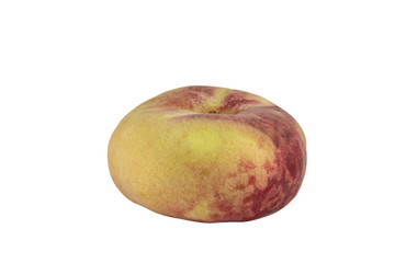 Peach Saturn isolated on white background photo. Beautiful picture, background, wallpaper