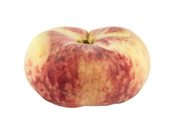 Peach Saturn isolated on white background photo. Beautiful picture, background, wallpaper