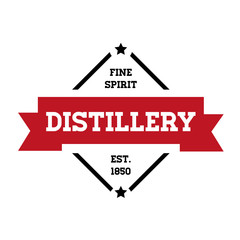 Distillery vintage stamp sticker