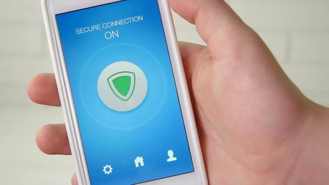 Turning on secure connection mode on the smartphone for secure internet surfing