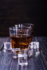 old whisky and ice