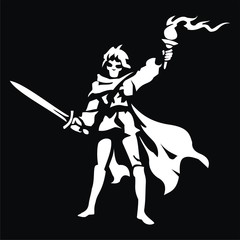 warrior with the torch