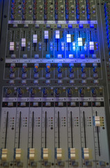 Sound music mixer control panel