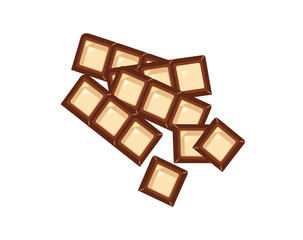 Chocolates on white baackground