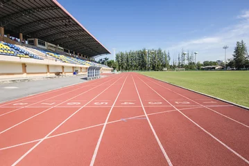 Gordijnen Running track number © nayladen