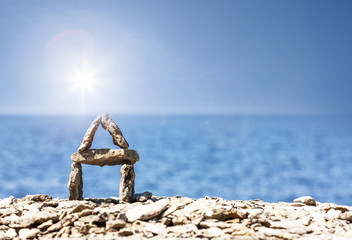 Fototapeta premium Haus aus Steinen