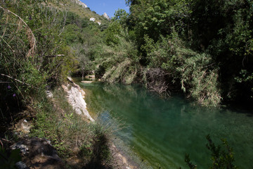 Laghetto di Cassibile, riserva naturale orientata Cavagrande del Cassibile, Siracusa, Sicilia