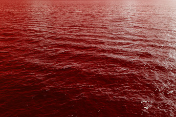 Sea waves of blood