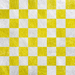 gold and silver fiber checkered pattern