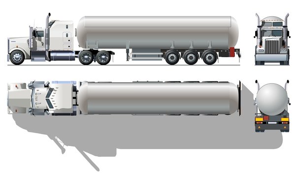 detailed tanker truck Available EPS-10 separated by groups and layers for easy edit