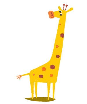 Giraffe cartoon character 